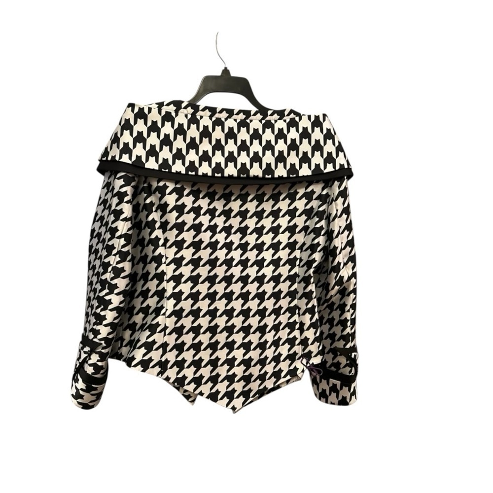 Black and White Houndstooth Skirt & Jacket Suit - Picture 3 of 8